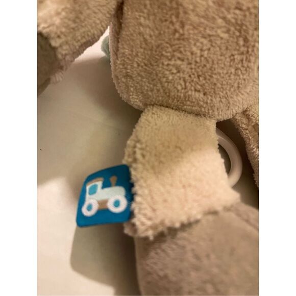 NATTOU Baby Doggie Puppy Train Musical Pull String Attach anywhere Plaid Bandana - Picture 4 of 9